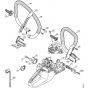 Genuine Stihl MS361 / H - AV system, Handlebar