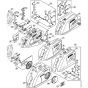 Genuine Stihl MS362 C-B / E - Chain tensioner, Chain sprocket cover