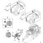 Genuine Stihl MS362 / N - Air filter, Shroud