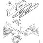 Genuine Stihl MS461 / E - Chain sprocket cover, Guide bar