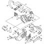 Genuine Stihl MSA161 T / A - Motor housing, Handlebar