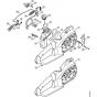 Genuine Stihl MSE230 C-BQ / D - Handle housing, Oil tank