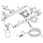 Genuine Stihl RE118 / G - Spray gun, Spray lance/wand