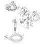 Genuine Stihl RE163 PLUS / L - RE 163 PLUS: Spray gun, High-pressure hose