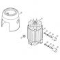 Genuine Stihl RE230 / A - Electric motor, Fan housing