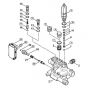 Genuine Stihl RE271 / D - Valve block, Control piston