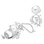 Genuine Stihl RE640 W / B - Electric motor  X 22 947 954 (36.95)