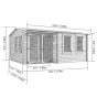 Store More Welbeck Reverse Apex Garden Office - 5.0m x 4.0m