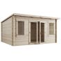 Store More Ashley Pent Log Cabin Garden Room - PT-4.5m x 3.5m