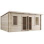 Store More Ashley Pent Log Cabin Garden Room - PT-5.0m x 4.0m