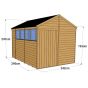 Store More Overlap Apex Shed - 10x8 Windowed