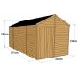 Store More Overlap Apex Shed - 16x8 Windowless