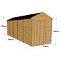 Store More Overlap Apex Shed - 20x6 Windowless