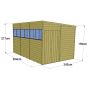 Store More Tongue and Groove Pent Shed - 12x8 Windowed