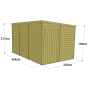 Store More Tongue and Groove Pent Shed - 12x8 Windowless