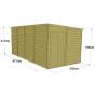 Store More Tongue and Groove Pent Shed - 16x8 Windowless