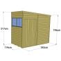 Store More Tongue and Groove Pent Shed - 4x8 Windowed