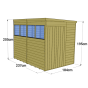 Store More Tongue and Groove Pent Shed - 8x6 Windowed