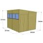 Store More Tongue and Groove Pent Shed - 8x8 Windowed