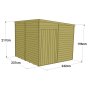 Store More Tongue and Groove Pent Shed - 8x8 Windowless