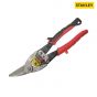 Stanley Red Aviation Snip Left Cut 250mm - 2-14-562