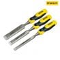 Stanley DynaGrip Bevel Edge Chisel with Strike Cap Set of 3: 12