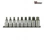 Teng M1212 Socket Clip Rail Hex Set of 9 Metric 1/2in Drive 