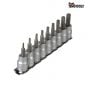 Teng M3813TX Socket Clip Rail Set of 9 External Torx 3/8in Drive 