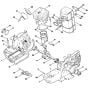 Stihl TS08 - Crankcase, Cylinder - Parts Diagram