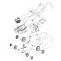 Qualcast XSS41C 41cm Self Propelled Mower With Briggs 450 Engine Drawing