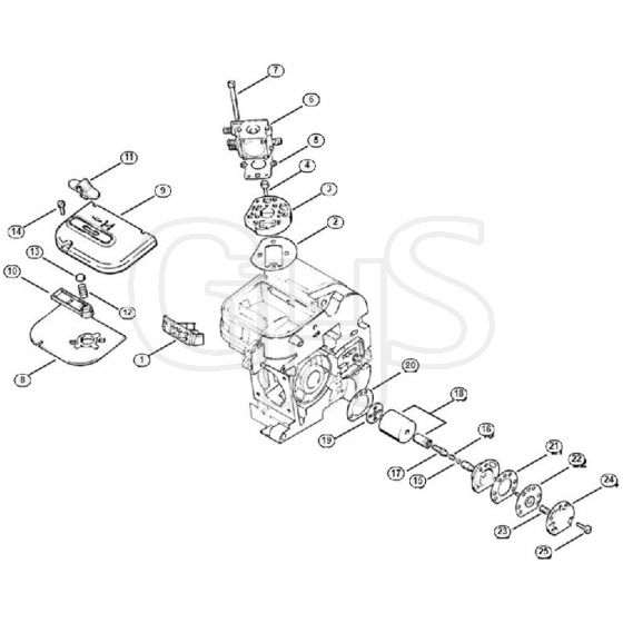 Genuine Stihl 010 AV / E - Air filter, Oil pump