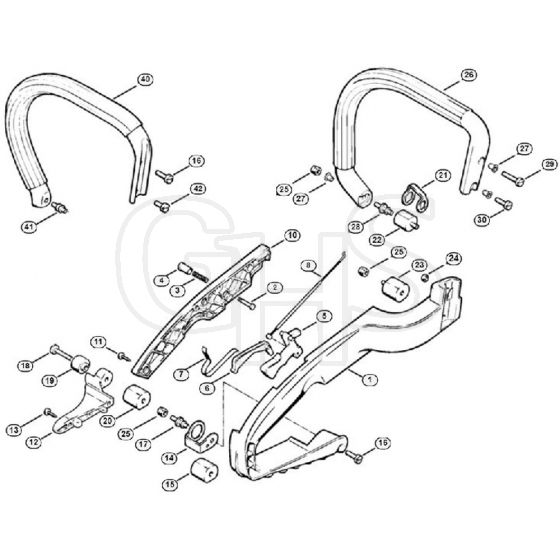 Genuine Stihl 010 AV / Q - Handle