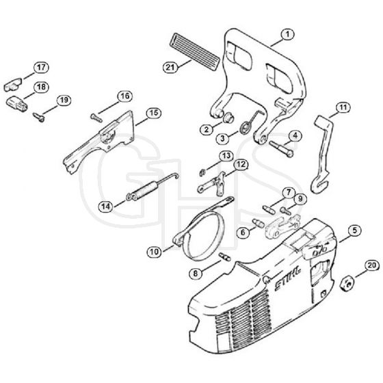 Genuine Stihl 011 AVE / H - Chain brake