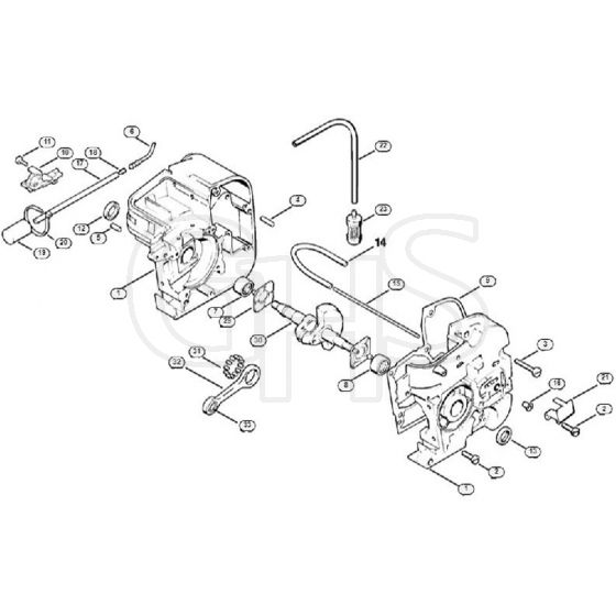 Genuine Stihl 012 AVEQ / A - Crankcase