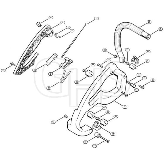 Genuine Stihl 012 AVEQ / L - Handle AVT