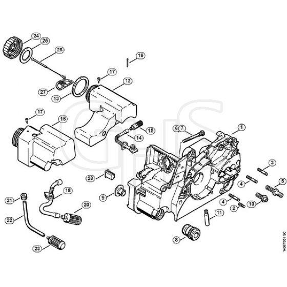 Genuine Stihl 017 / A - Motor housing