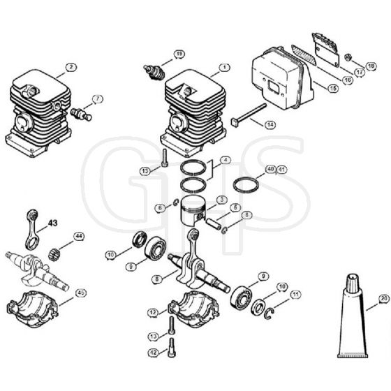 Genuine Stihl 017 / B - Cylinder