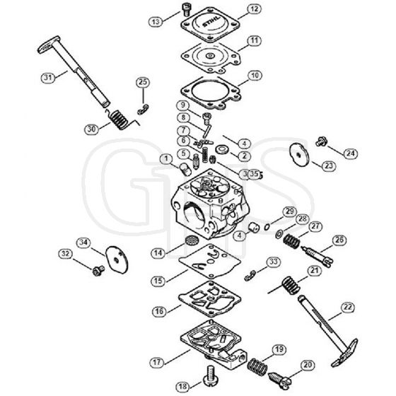 Genuine Stihl 017 C / J - Carburetor WT-325 (05.2000)