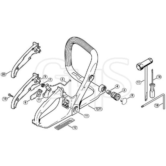 Genuine Stihl 017 / K - Handle frame, Tools