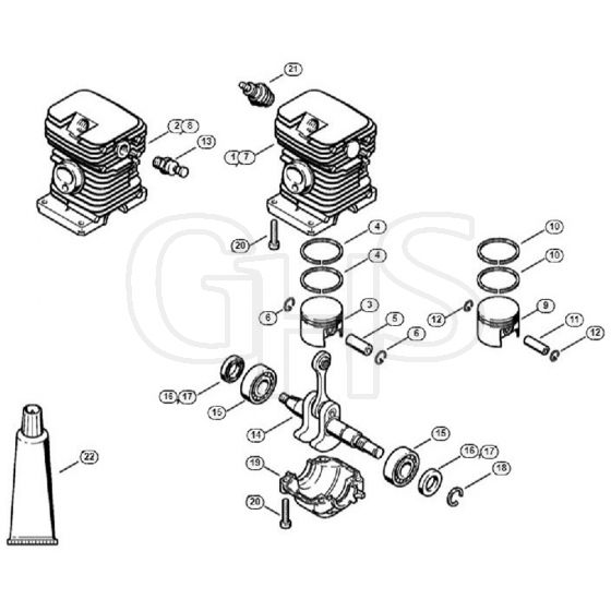 Genuine Stihl 018 / B - Cylinder