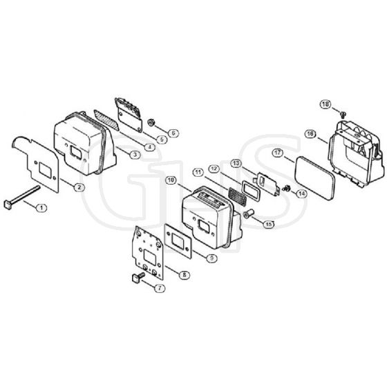 Genuine Stihl 018 C / C - Muffler