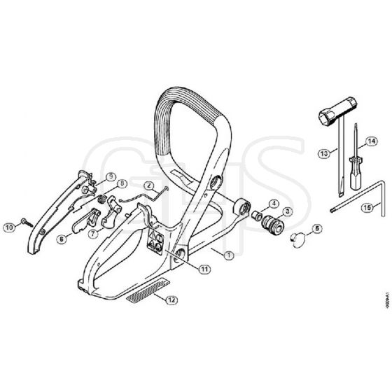 Genuine Stihl 018 C / K - Handle frame, Tools