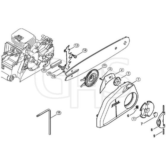 Genuine Stihl 018 / F - Quick chain tensioner