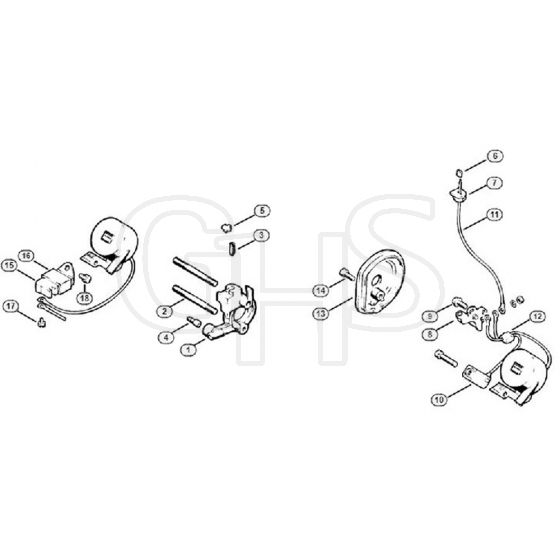 Genuine Stihl 020 1114 / G - Ignition system (7.93), (36.80)