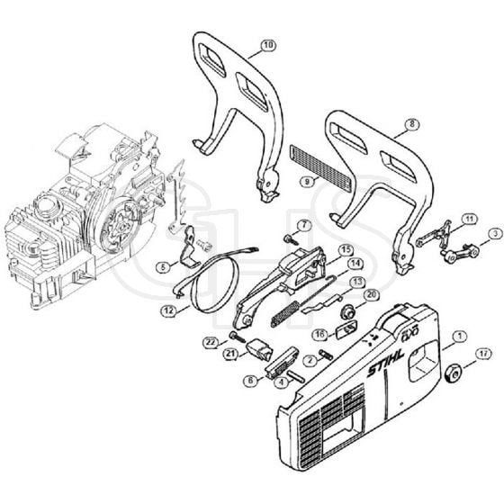 Genuine Stihl 020 T / E - Chain sprocket cover