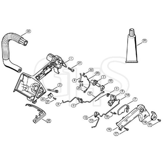 Genuine Stihl 020 T / G - Handle housing 020 T