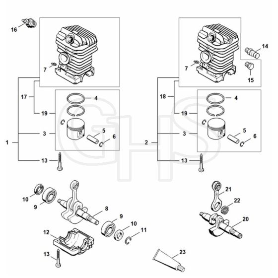 Genuine Stihl 021 / A - Engine 021