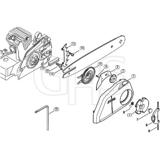 Genuine Stihl 021 / E - Quick chain tensioner