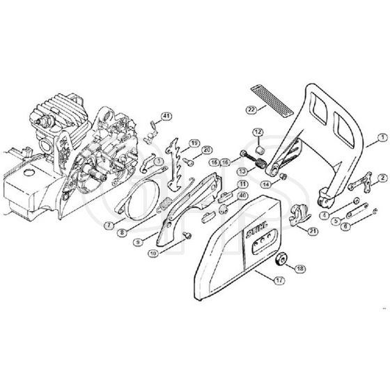 Genuine Stihl 021 / H - Chain brake