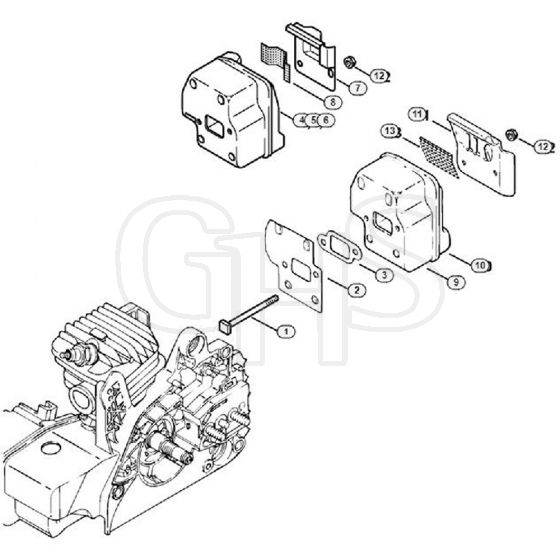 Genuine Stihl 021 / J - Muffler